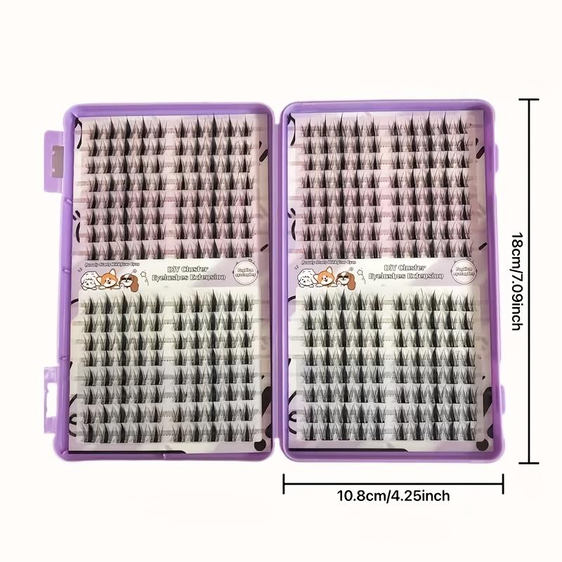320Pcs 13mm Manga Eyelash Clusters, 0.07mm Pointed DIY Anime Lashes, Natural Korean-Style Reusable Clusters for Beginners