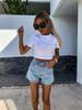 2024 Summer Street Fashion Women's Embellished Denim Shorts