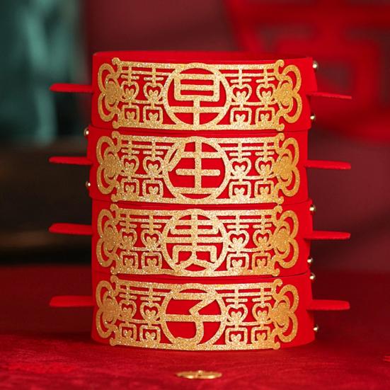 Steamer Basket Joy Wear-resistant Non Woven Fabric Chinese Red Wedding Steamer Box Basket for Room