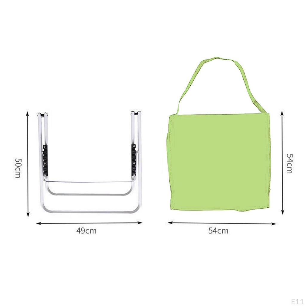 Foldable Camping Chair Beach Portable Multipurpose Oxford Floor with Back Support Padded