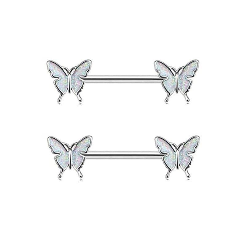 Sturdy Stainless Steel Nipple Rings With Zirconia Rhinestones Decoration for Fashionable Occasions Casual Wear