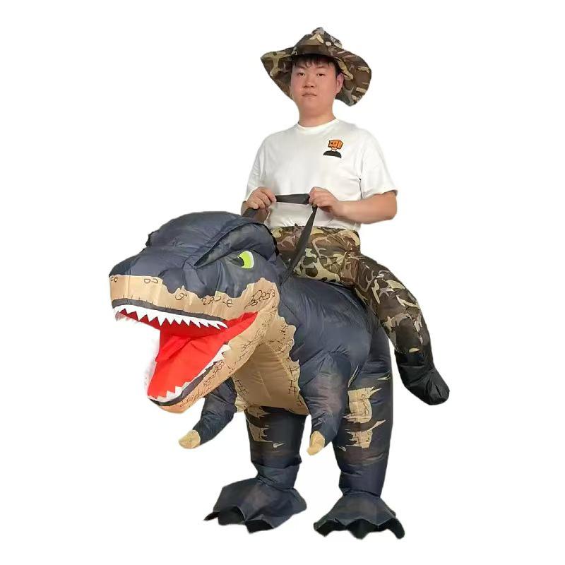 Buntes aufblasbares Einhornkostüm für Eltern-Kind-Cosplay und Halloween-Partys