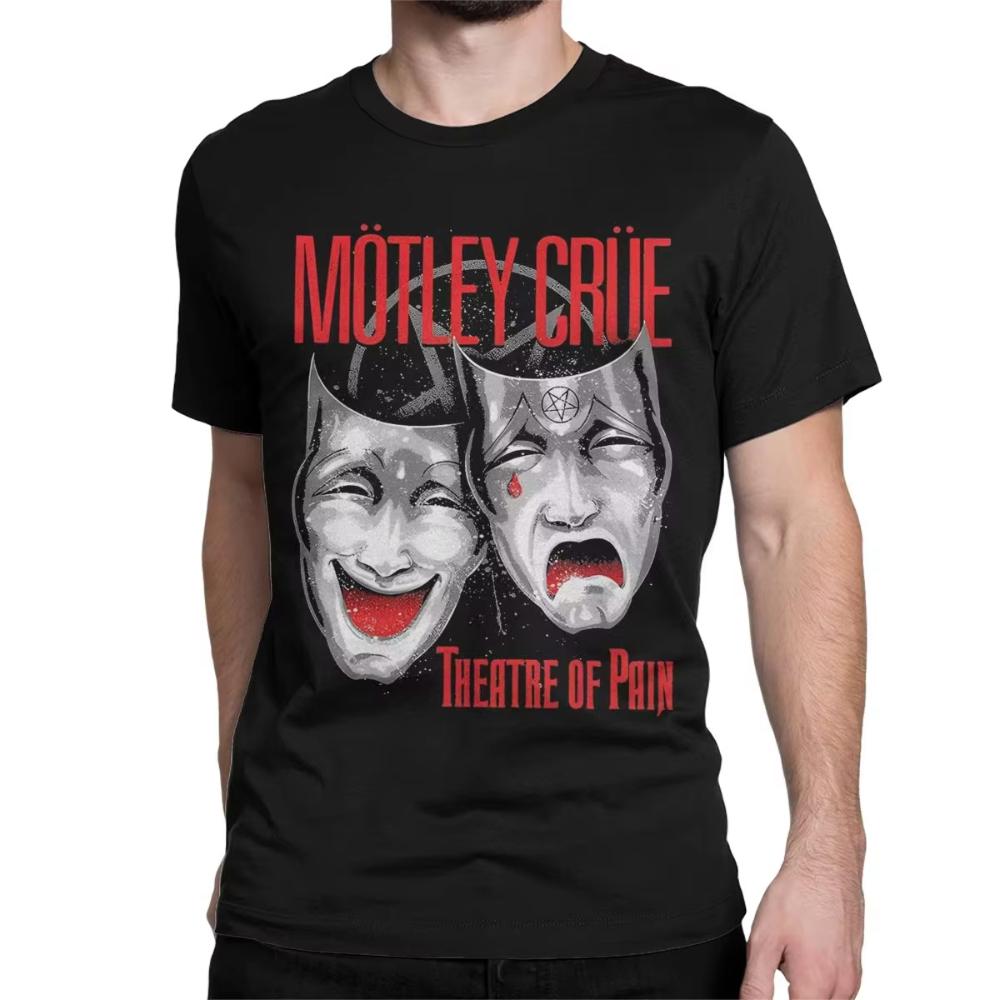 Men Women Motleys Girls Music Cotton T Shirt Crue Metal Band Cotton Clothes Leisure Short Sleeve Round Collar Tees Gift T-Shirts