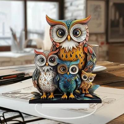 Anime Themed 1 Owl Statue Festive Desktop Decoration Collectible Holiday Gift Perfect for Ornament And Decor