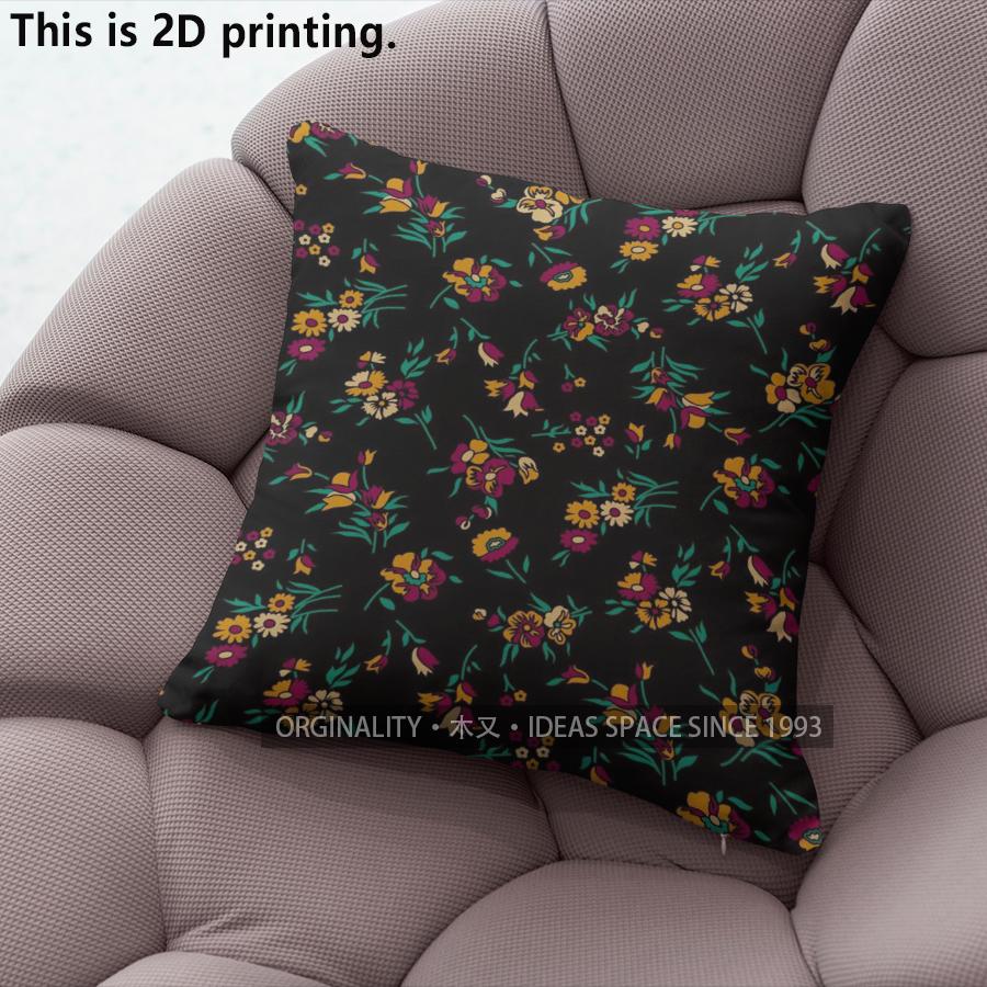 Bohemian Style Floral Digital Print Pillow Covers Pattern Cushion Cover Suitable For Sofa Bedroom Car Pillow Cover
