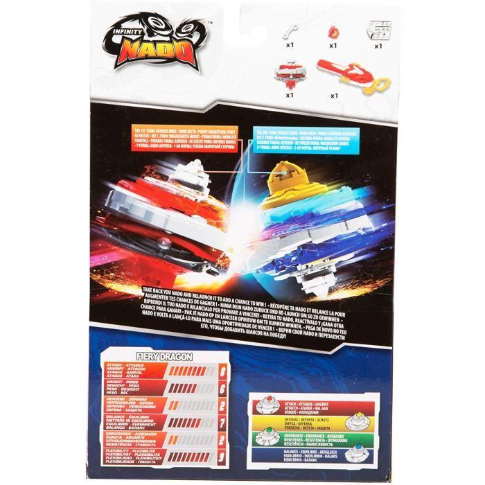 INFINITY NADO Lanceur et Toupie Fiery Dragon - Non-Stop Battle
