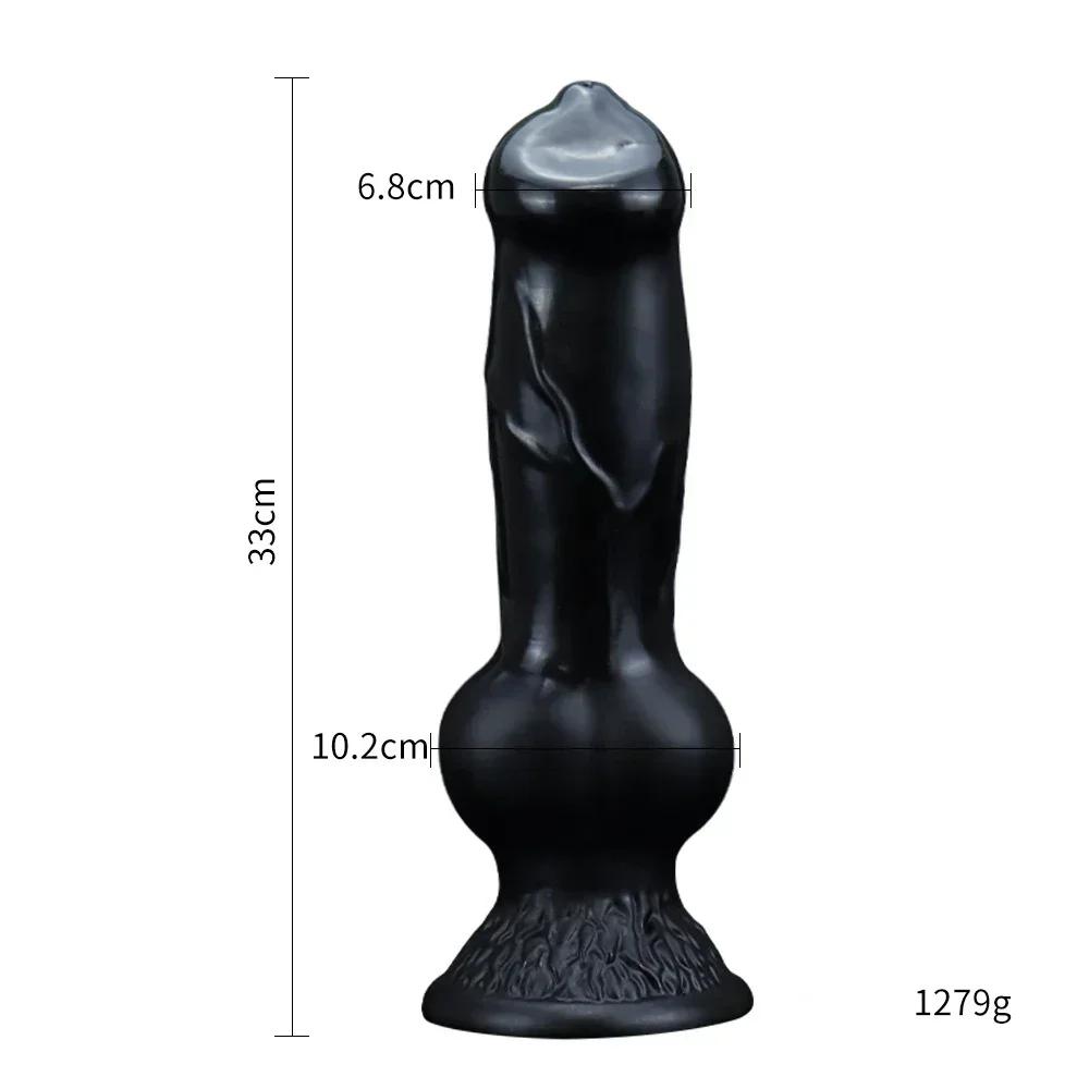 Realista Enorme Dildo de Perro Plug Anal Con Ventosa Silicona Plug Grande para Trasero Masajeador de Próstata Juguetes Sexuales para Adultos para Hombres Mujeres