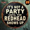 Vintage Round Iron Sign Redhead Party Decor Home Garden Pub