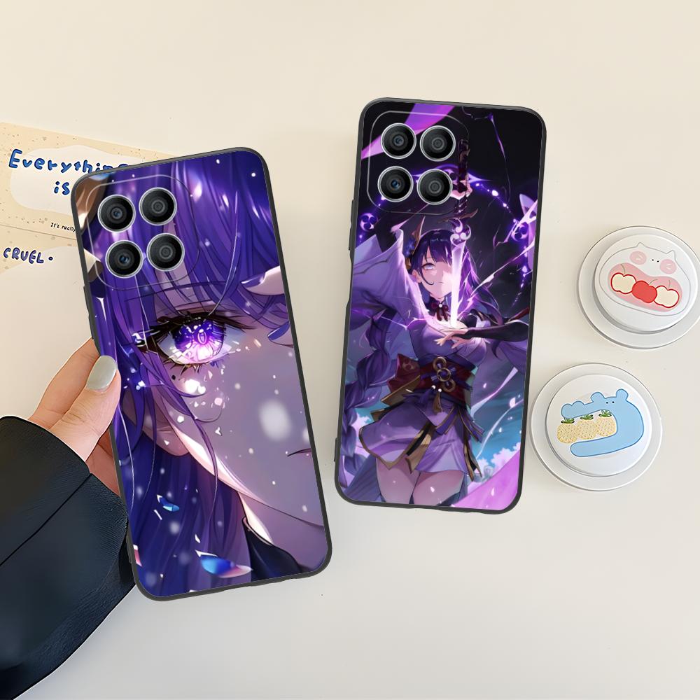 Game GI Raiden Shogun Matte TPU Mobile Phone Case for Honor 90 80 70 60 50 30 20 10 9 8 7 Pro S SE Lite 5G Printing Cover