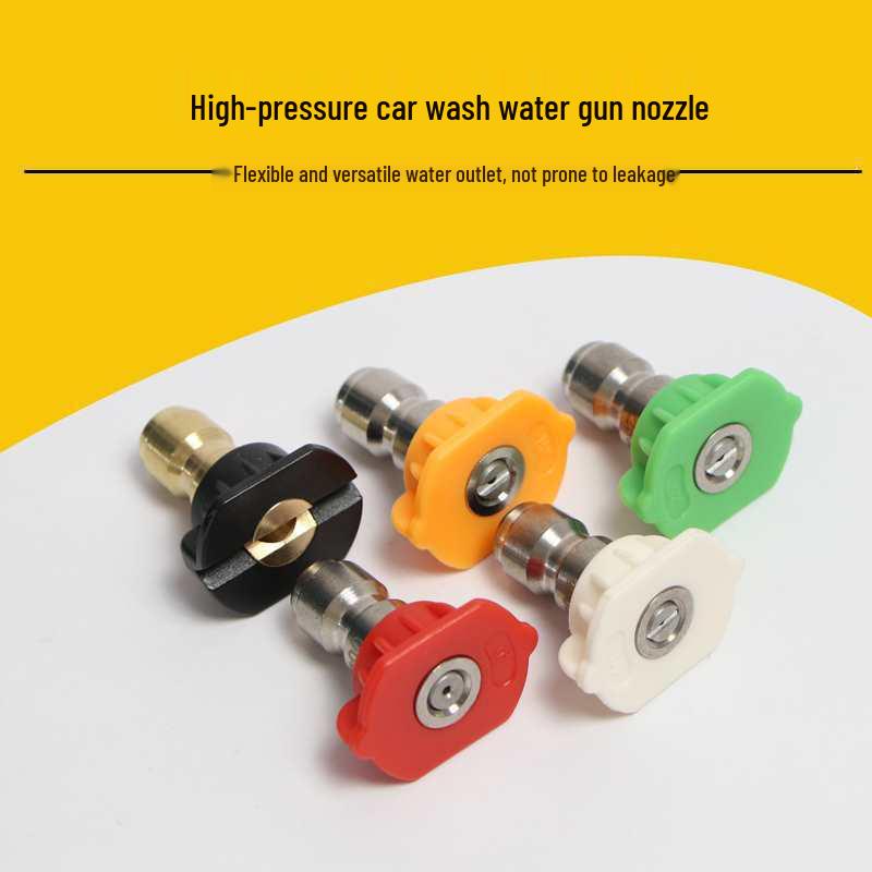 High-Pressure Spray Gun Nozzle for Car Washers, 0°, 25°, 40° Quick Connect Nozzle