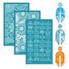Reusable Silk Screen Stencils for Clay Jewelry Earrings, Texture Sheets for Clay