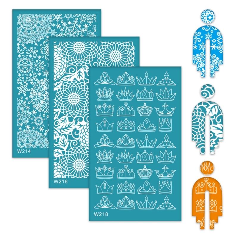 Reusable Silk Screen Stencils for Clay Jewelry Earrings, Texture Sheets for Clay
