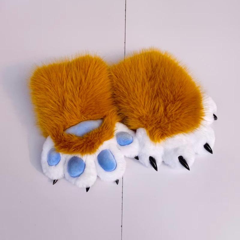 Animal claws, squeaking, furry claws with nails, gloves COS cat claws cute plush finished props