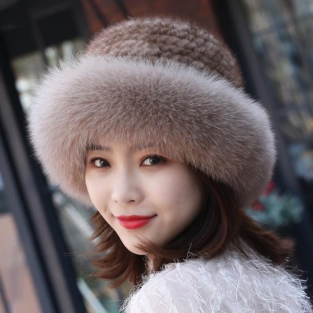 

Women s Princess Style Mink and Fox Fur Winter Hat Medium (56-58cm)