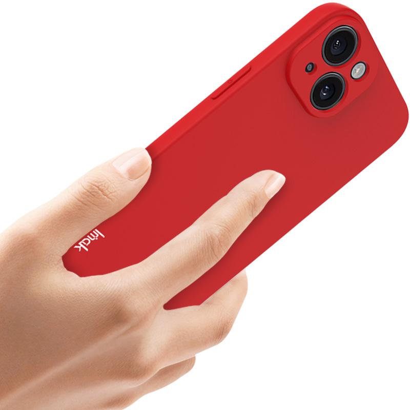 

IMAK UC-4 Series for iPhone 15 TPU Case Straight Edge Anti-scratch Phone Cover Red