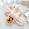 Solid Color Capybara Plush Scarf Winter Neckerchief Wrap New Children's Cross Scarf  Kids