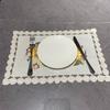 New placemat Western placemat Embroidery fabric Sunflower pumpkin Thanksgiving party party decoration Insulation mat