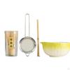 5-teiliges Matcha-Set, Porzellan, handgefertigt, chinesische traditionelle Utensilien für Teeliebhaber Schale