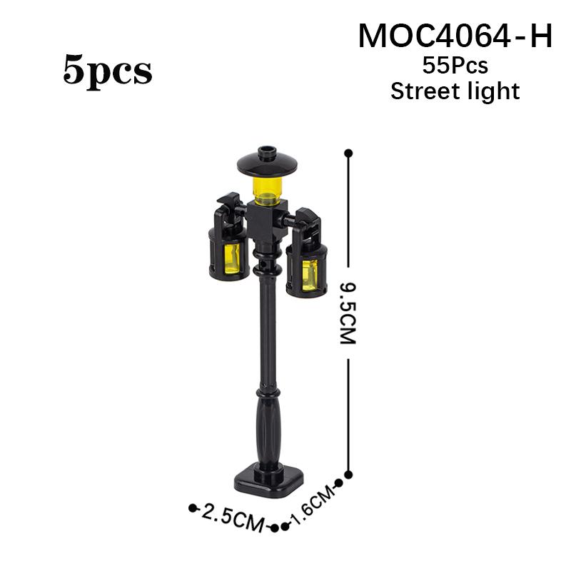 MOC City Serie Hochzeitsbogen Straßenlaterne Schlagzeug Schaukelstuhl Park Straßenansicht Bausteine Spielzeug Für Kinder Kreative Geschenke