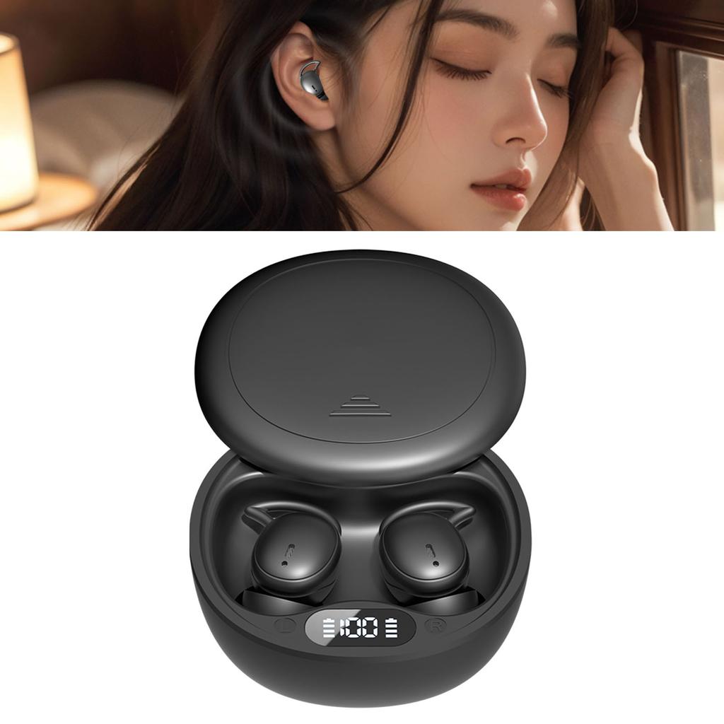 Wireless Earbuds Digital Display Skin Friendly Portable Noise Blocking Earphones for Sleeping