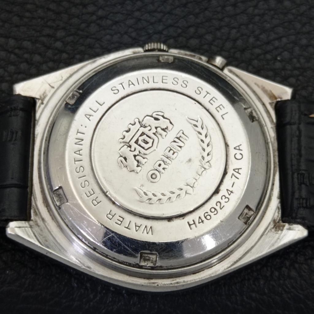 AUTOMATIC VINTAGE ORIENT 46941 JAPAN MENS BLUE COLOR DIAL WATCH a500739-5 R154-a500739