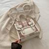 Plaid College Style Backpack Handbag Teens School Bag Cute Women Crossbody Bag  Students