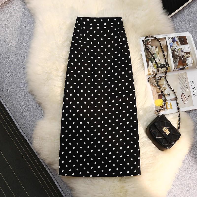 Polka Dot High-Waisted A-Line Skirt - Trendy Women's Mid-Length Autumn/Winter 2025 Collection