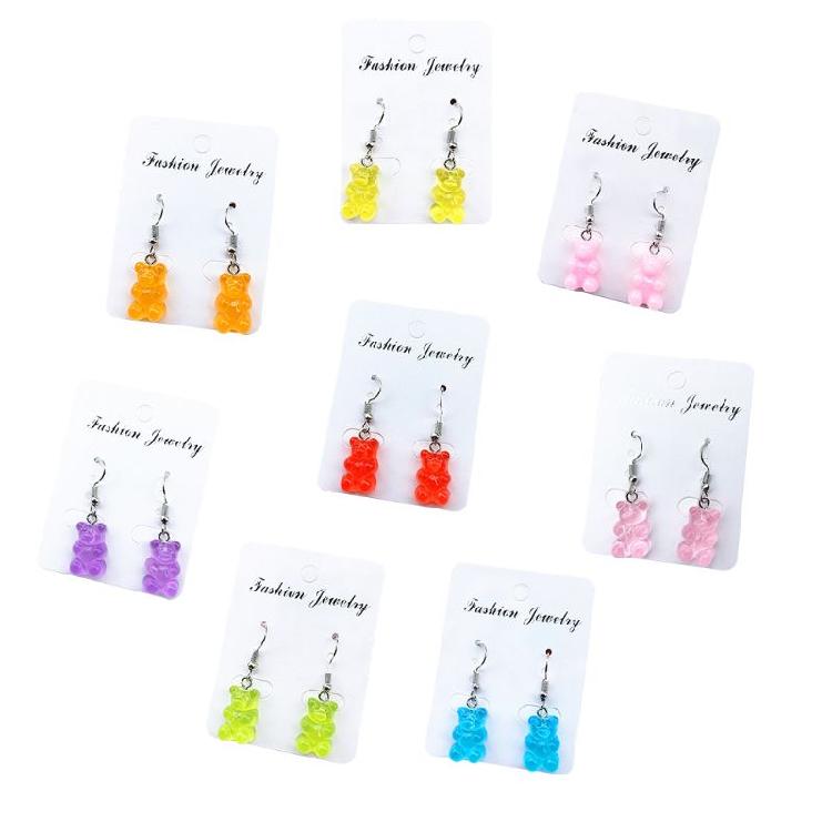 Gummy Bear Earrings1 Pair for Creative Cartoon Design Girls Birthday Festival