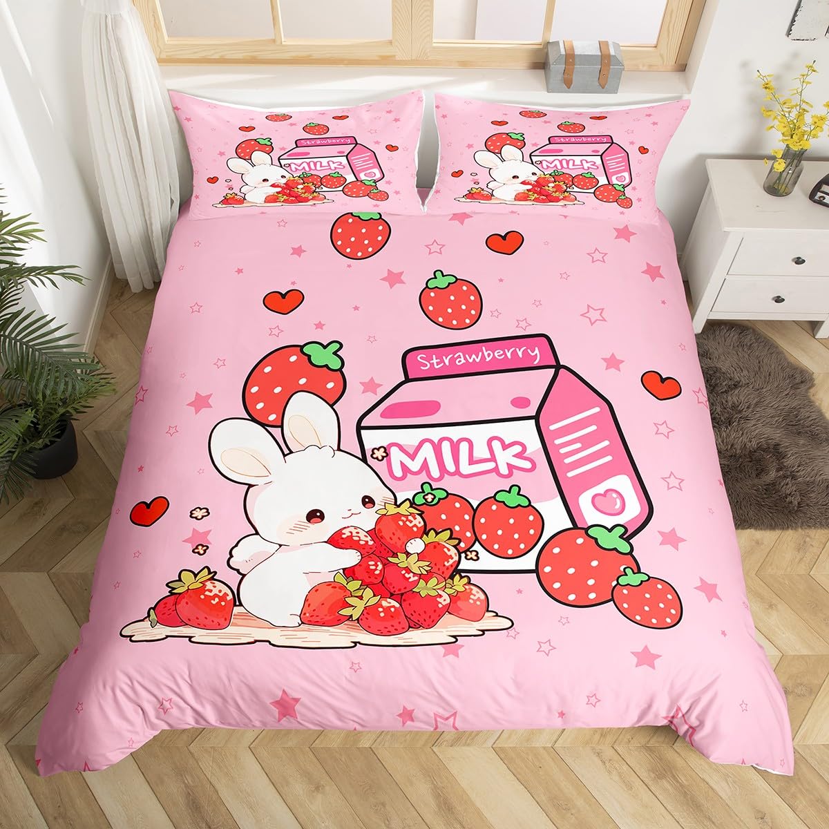 Пододеяльник с изображением мультяшного кролика — фото 7