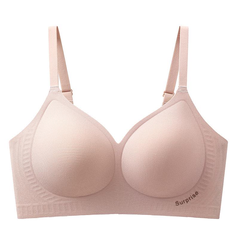 103 Fashionable Seamless Bra with Medium Thick Cups, Comfortable Push-Up Support, Jelly Soft Support, Semi-Fixed Cup Bra