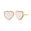 Sweet Dainty 18k Gold Plated Heart Oil Drop Stud Earrings For Women