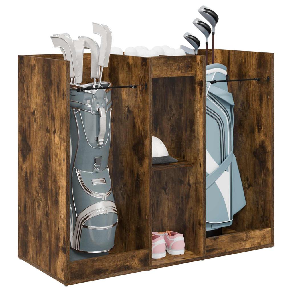 Golfschrank Massiv Räuchereiche 102 x 45 x 85,5 cm