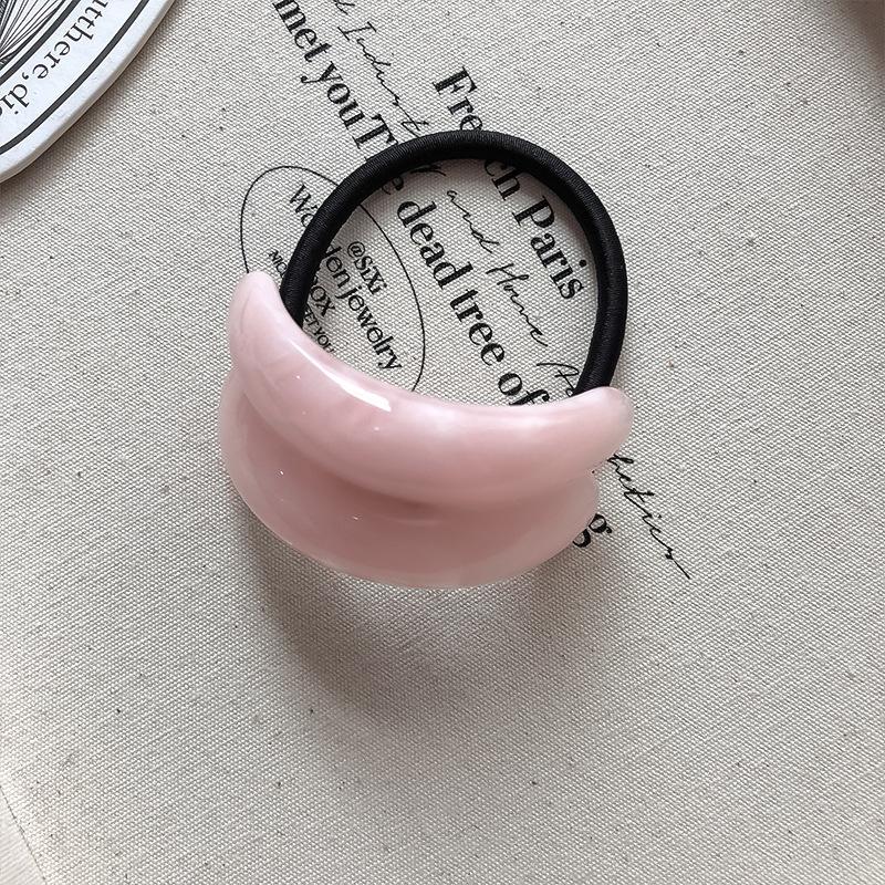 Nowa Akrylowa Duża Podwójnie Zakrzywiona Opaska do Włosów z Teksturą Imitacji Marmuru, Geometryczne Gumki do Włosów, Akcesoria do Włosów dla Kobiet