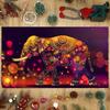 Elephant Mandala Art Floor Mat Cozy Flannel Soft Thick Non Slip Mat For Living Room Bedroom Kitchen Decor Rugs