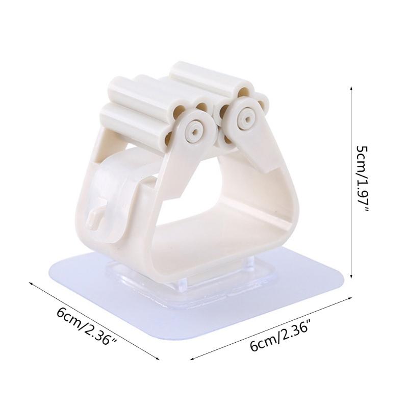 Väggmonterad Moppklämma Borste Sopborste Hållare Ställ Sömlös Krok Badrum