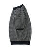 ANALOG MOOD Marine Stripe Round Short Sleeve Knit (Black)