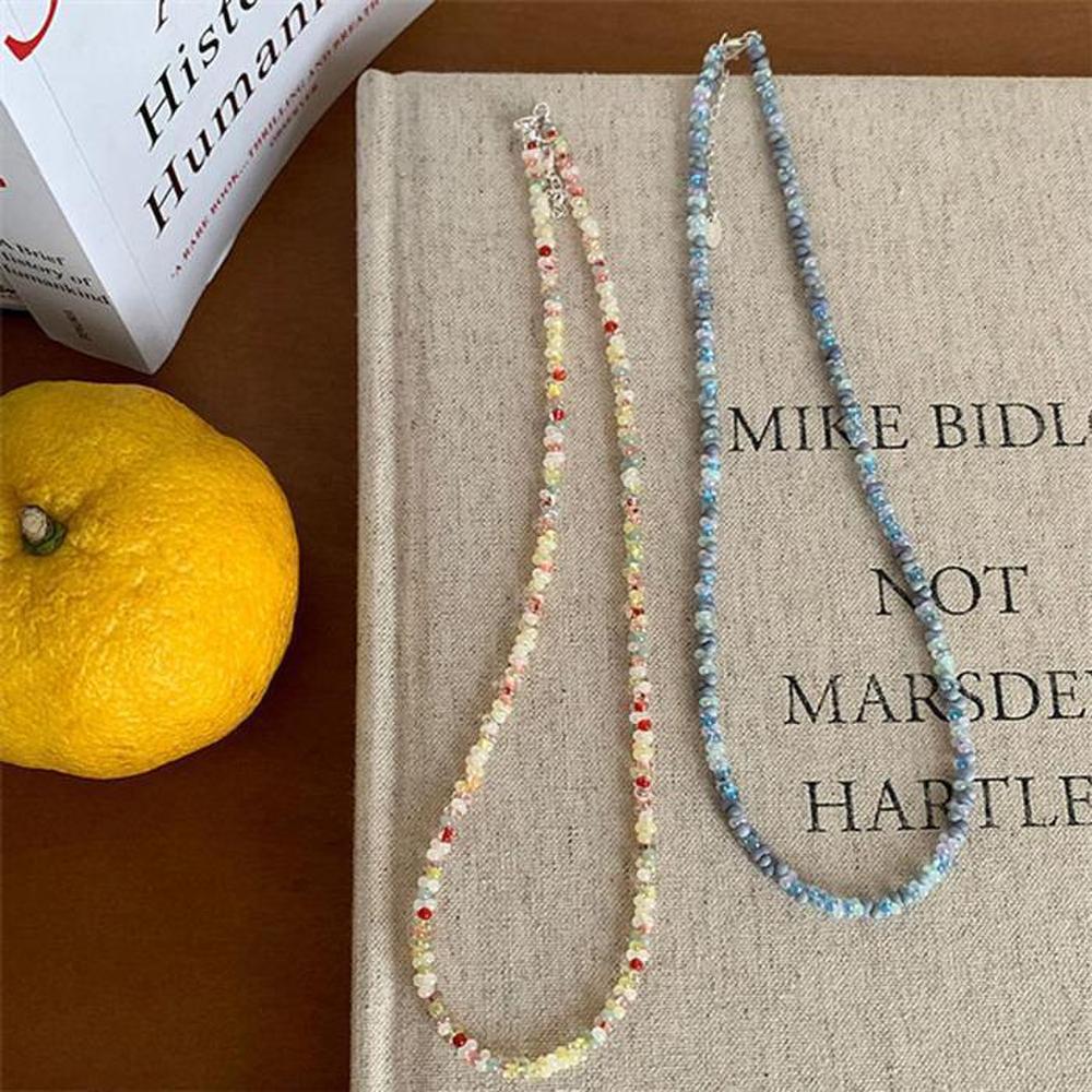 [Onoma] Onm Color Summer Refreshing Bead Choker Necklace Crystal Glass (38808420)