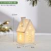 Durable2026 New Christmas Tree Hut Ceramic Villa Creative Luminous Snow House Christmas Scene Arrangement Atmosphere Ornament