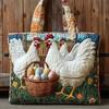 Chick Print Quilted Tote Bag Crossbody Medium Size Street Style Daily Use