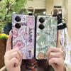 Wristband Cartoon Phone Case For Realme P3 Ultra 5G Anti-knock Lanyard Silicone Wrist Strap Waterproof Phone Holder Cute