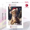 Christmas cougar Pattern  3pcs 100% Round Full Drill 5D DIY Diamond Painting Embroidery Cross Stitch Rhinestone Décor