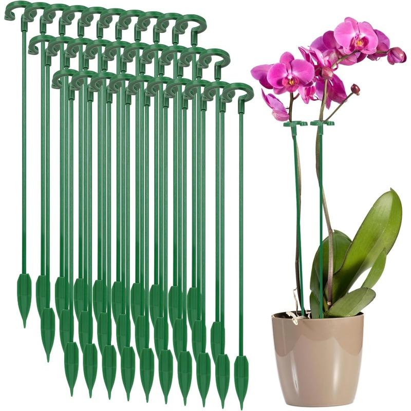 10PCS Shaped Support Pole Flower Rack Bracket, Fixed Anti Lodging And Leaf Protection Frame For Potted Plants And Flowers, Stable And Durable