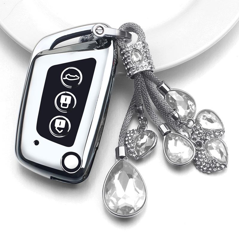 New Baojun Key Case for RS3/RS5/RC6/E300 - Model 19 Folding Car Key Protective Shell