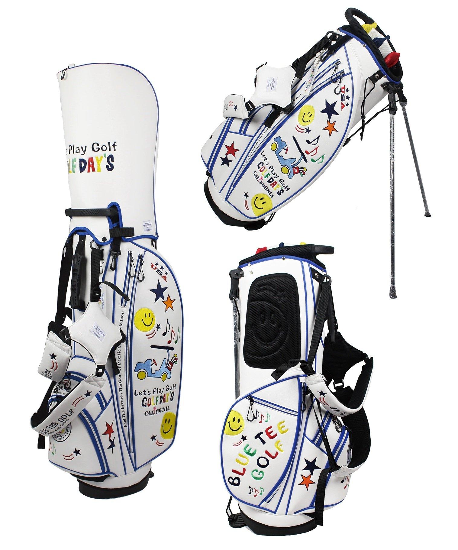 

BLUE TEE GOLF California 2018 Stand Caddy Bag (White/Blue)