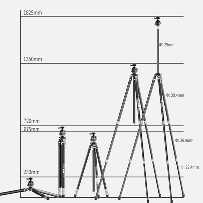 YC Onion Tako T23 Carbon Fiber Tripod with BF44 Precision for Professional Use Head/High