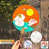 Kids' DIY Hand-Painted Round Fan