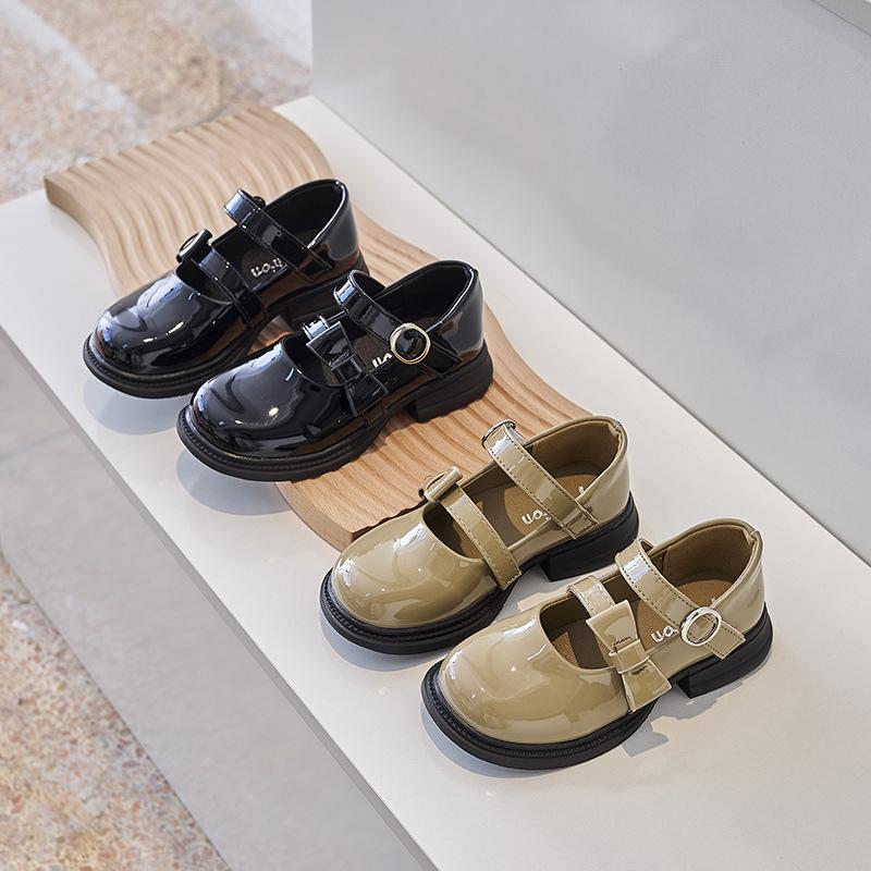 Spring Girl Shoes Fashion Versatile Princess Shoe Comfort Soft Sole Simple Retro Kid Shoe Trendy Exquisite Elegant Leather Shoes