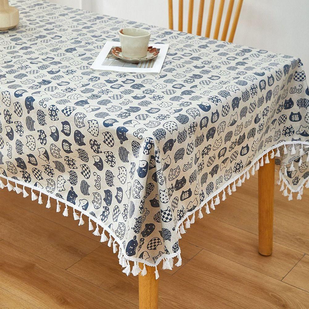 Rectangular Waterproof Coated Tablecloth Reusable Table Mat Table Protection Coat Tea Table