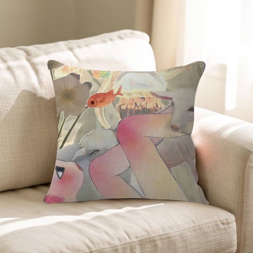 AAya TTakano Pop Art Cushion Cover Car Throw Pillow Case For Sofa Car Christmas Gift