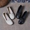Fashion Women Flats Casual Loafers Autumn 2024 Shallow Mouth Shoes Fashion Slip On Ladies Leather Classic Round Toe Casual Walking Shoes